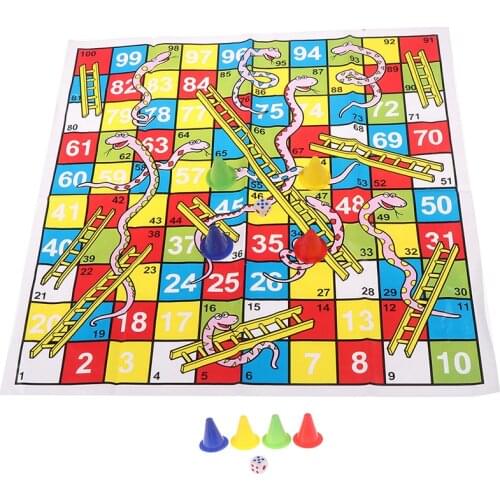 Interesting Board Game Set Portable Flying Chess Board Family party Game gifts Snake Ladder Educational Kids Children Toys