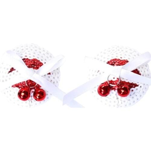 Round Nipple Paste Milk Decoration Red Bell White Female Model Obscure Silicone Sticker