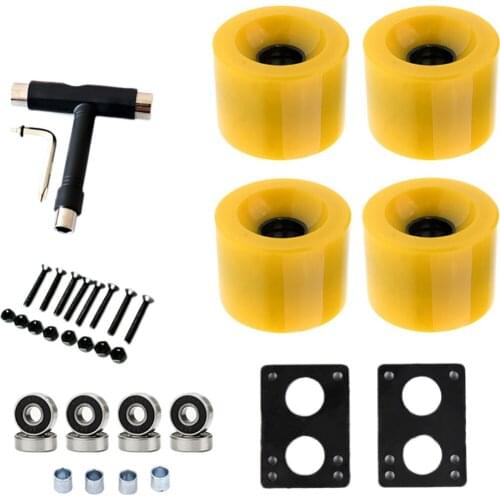 Hot AD-82A Skateboard Wheels Replacement With Bearings Longboard PU Wheels Cruiser Wheels Street Upgrade Replacement