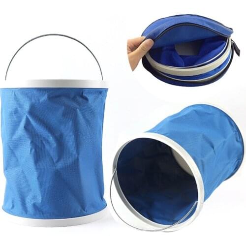 Multifunctional portable foldable bucket outdoor camping barbecue fishing car bucket auto supplies wholesale 13L