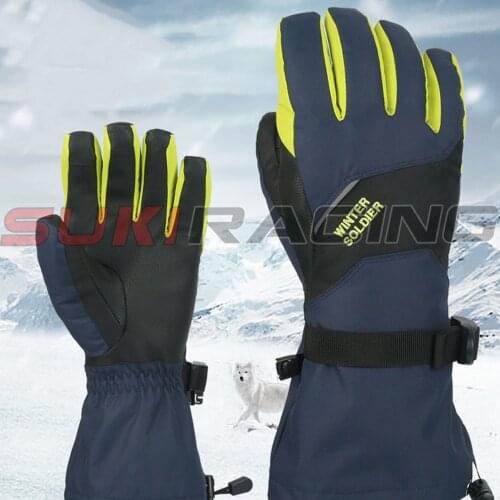 Motorcycle Cycling Waterproof Gloves For Men Women Copozz Winter Ski Gloves 5 Fingers Touch Screen Thermal warm gloves