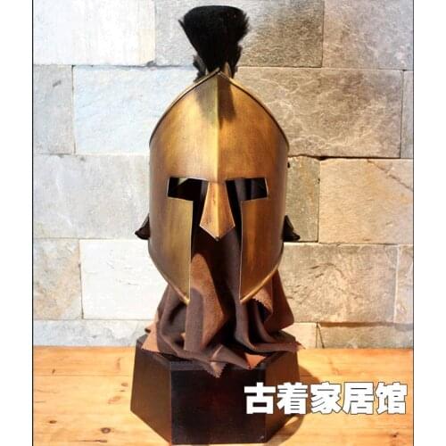 Can wear a helmet decorated model / European antique crafts ornaments retro / 300 Spartans helmet