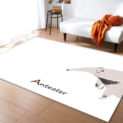 Cartoon Anteater Animal Carpets Bedroom Decoration Kids Play Mat Soft Flannel Memory Foam Tea Table Area Rugs Living Room Carpet