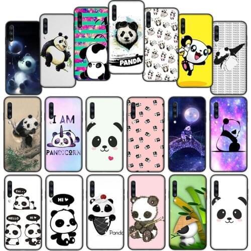 Cute Panda Soft Cover Case for Samsung Galaxy S20fe S21 Plus A02 A12 A32 A52 A72 F62 M02 M62 Ultra Cover