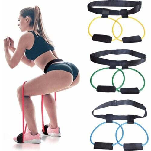 Fitness Women Booty Bands Set Resistance for Butt Legs Muscle Training Adjust Waist Belt Elastic Bands Pedal Exerciser Workout