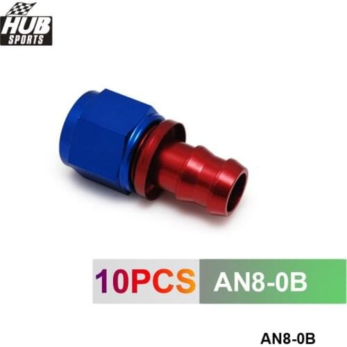 AN8 Straight Degree push on Oil Fuel Line Hose End Fitting HU-AN8-0B