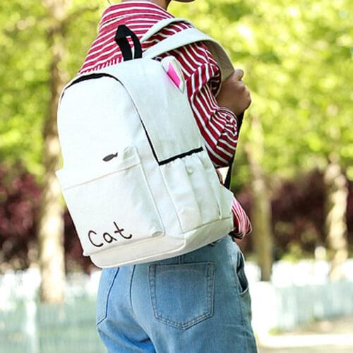 2021 New Fashion Cute Women Harajuku Style Long Ears Rabbit Cute Cat Brown Bear Backpack Student School Bag Travel Backpack New