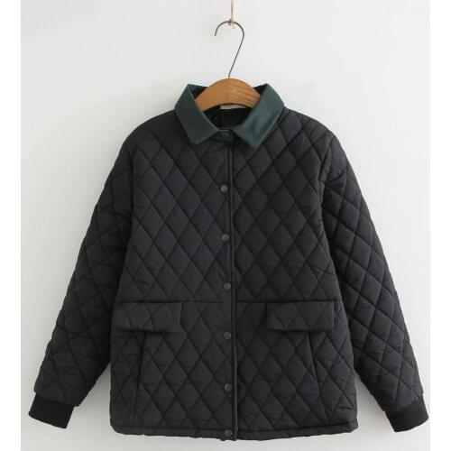 2021 new winter casual ladies warm parkas jackets Plus size Solid khaki gray black women Quilted Coats female tops