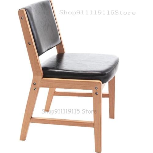 Solid Wood Dining Chair Modern Simple Family Back Dining Table Chair Soft Bag Desk Office Chair Hotel Leisure Restaurant Chair