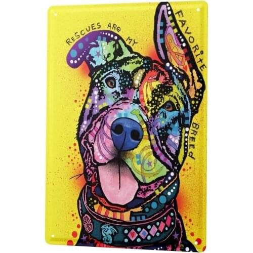 SINCE 2004 Tin Sign Metal Plate Decorative Sign Home Decor Plaques Dog Favorite Breed