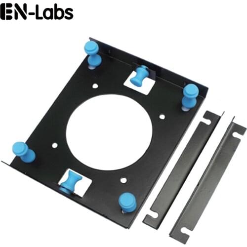 En-Labs Black 3.5 " SATA HDD to 5.25" Bay Hard Disk Drive Shock Absorption Bracket converter mounting kit w/ w 8cm Fan Space