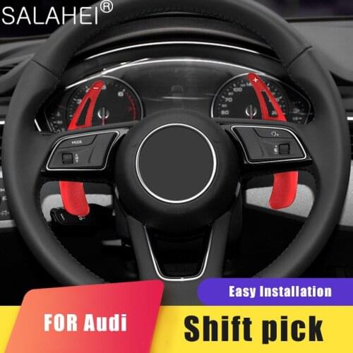 Car Aluminum Steering Wheel Shift Paddle For New Audi A4L B9 A5 Q2 Q5 Q7 S3 S4 TT TTS 2016 2017 Steering Wheel Shifter Extension
