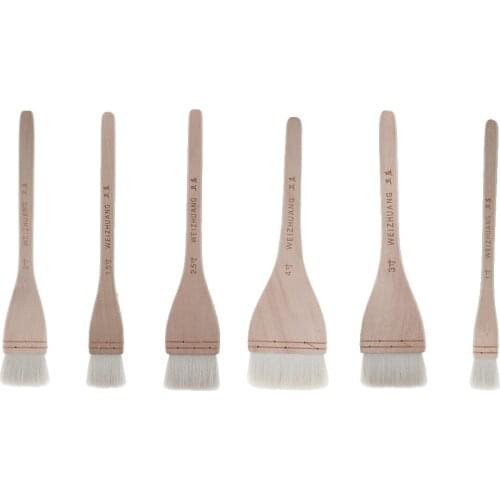 Professional Art Brushes Wool Hair Flat Pointed for Watercolor Painting