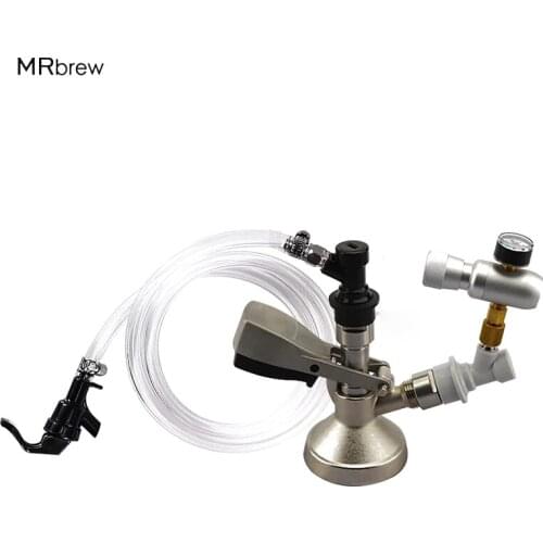 Beer Keg Coupler Beer Tap Dispenser,A Type Keg Coupler & Picnic Beer Faucet & Co2 Regulator For Beer Wine Homebrew