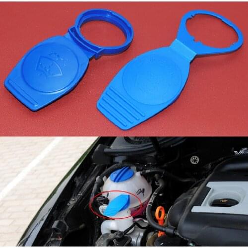 Blue Windshield Wiper Washer Tank Bottle Fluid Reservoir Cover Cap Fit For VW Golf CC Jetta Passat Tiguan SKODA Fabia Octavia