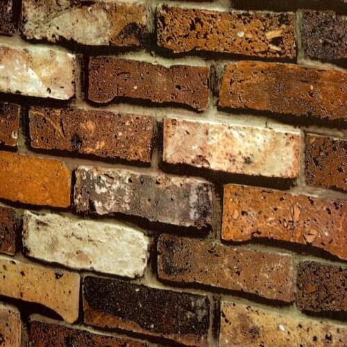 Beibehang Modern Chinese 3D Stereo Thicker PVC Waterproof Wallpapers Restaurant Hotel Bar Simulation Brick Red Wallpaper