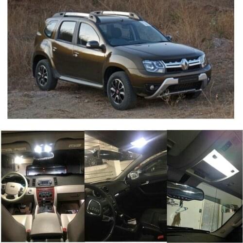 Led interior lights For 2016 Renault Duster 12pc Led Lights For Cars lighting kit automotive bulbs Canbus