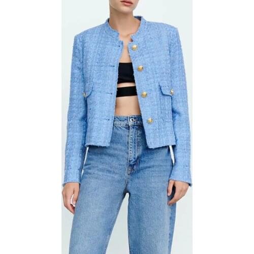 UETEEY Women's Blue Jackets