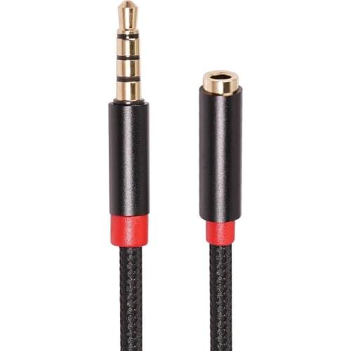 Universal Braided 3.5mm Male-To-Female Extension Audio Adapter Cable, Multiple Lengths Suitable For Laptop Various Environments