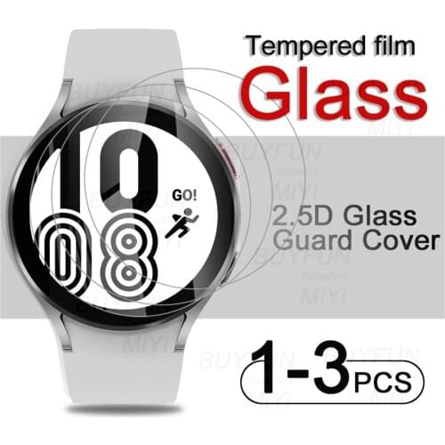 1-3pcs tempered glass for samsung galaxy watch 4 40mm 44mm watch4 42mm 46mm hd explosion-proof screen protector film guard cover
