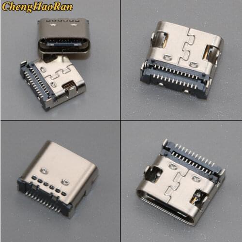 ChengHaoRan 1pcs/lot 24 pin Type C USB Female Jack C micro USB Power jack socket Connector Charge charging Dock port Plug Hot