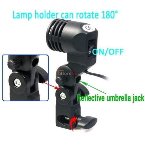 1pcs Tripod Heads New Lamp Bulb Holder E27 Socket Flash Umbrella Bracket for Tripod Accessories