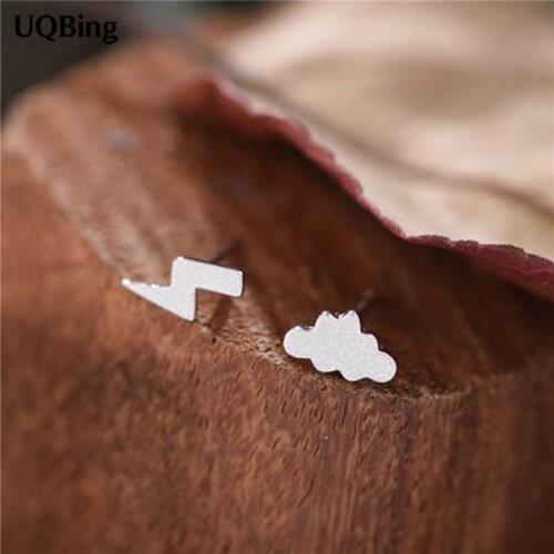 2016 Newest Style Free Shipping Fashion 925 Sterling Silver Lightning Clouds Stud Earrings Jewelry Pendientes Brincos