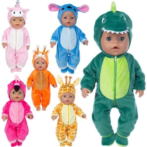 2021 New Animal Jumpsuits Doll Clothes Fit For 18inch/43cm born baby Doll clothes reborn Doll Accessories