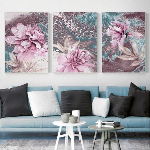 Abstract Painting Flower Poster Nordic Decoration Posters And Prints Home Wall Art Flowers Decorative Pictures Unframed