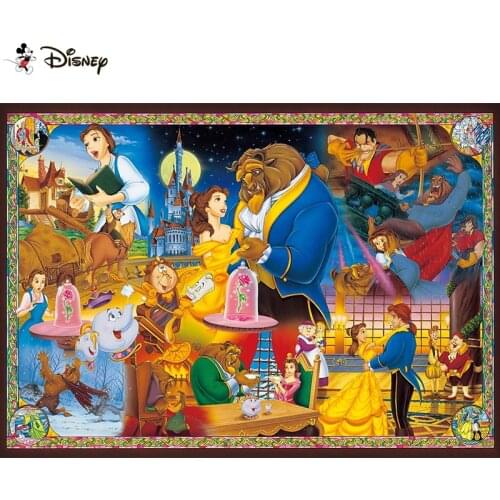 Disney Square/Round Drill 5D DIY Diamond Painting "Cartoon beauty beast" Embroidery Cross Stitch Full Rhinestone Decor A30854