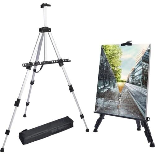 Reinforced Adjustable Metal Sketch Easel Stand Foldable Travel Easel Aluminum Alloy Easel Sketch Drawing For Artist Art Supplies
