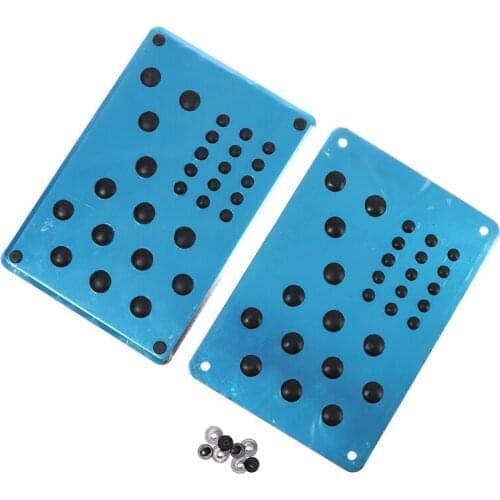 Car Floor Mat Foot Heel Scuff Plate Non-slip Carpet Patch Auto Alloy Plate Anti-skid Pad Universal Silver Interior Accessories