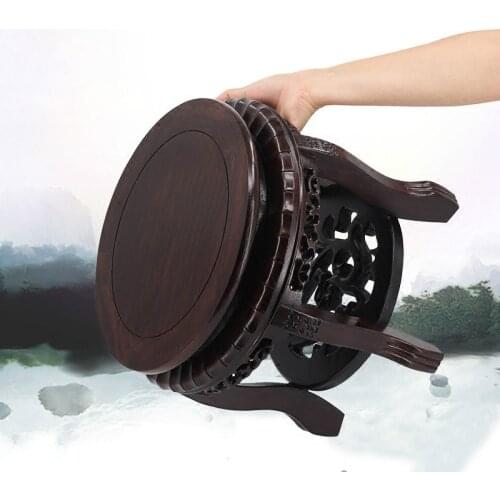 Ebony tiger foot base flower pergola Wood Craft Home Accessories hbase stone potted basin shelf