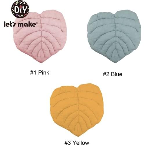 Lets make Baby Play Mat Rug Cotton Leaves Cushion Tapis Enfant Toys Blanket Rugs Baby Gym Carpet Newborn Kids Room Decor