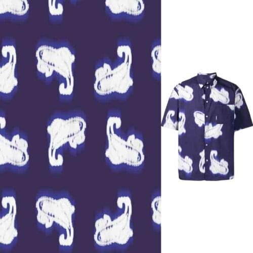 Customized 2021 Spring /Summer New Imitation Silk Cotton Fabric for Dress Shirt Pants Sewing Fashion Clothing Printing Fabric