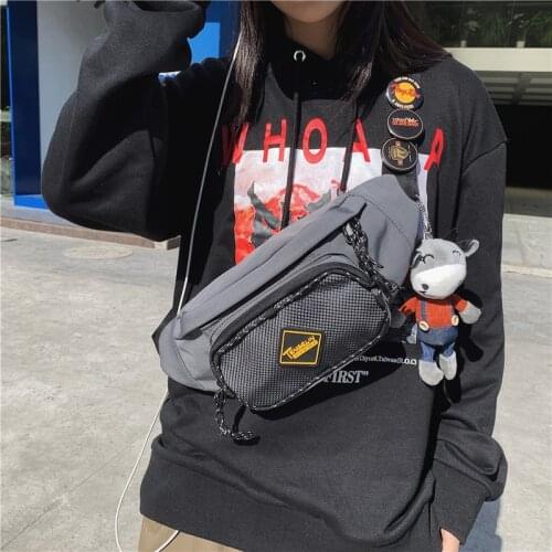2021 Nylon Cloth Chest Pack Bag Fashion Functional Cycling Bag Leisure Travel Crossbody Bag for Teenage Girls Man Shoulder Bags