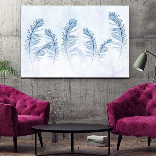 Wall Art Picture Abstract Colorful bird Feather HD Print watercolor Posters Canvas Paintings Home Decor For Living Room Unframed