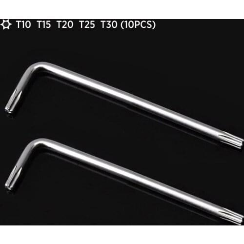 10pcs) T10 T15 T20 T25 T30 Screwdriver 2-way Torx Screwdriver Spanner Wrench Screw Driver Repair Tool mini Screwdrivers w Hole