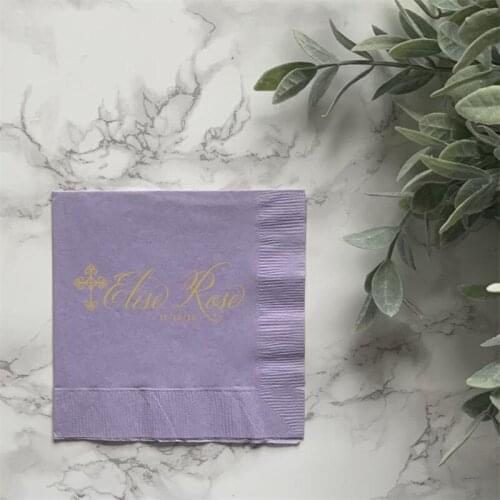 God Bless Personalized Christening/Custom Baptism Napkins