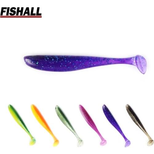 Fishall Soft Lure Easy Shinner 50mm 75mm 100mm Double Color Salt Fish Smell Silicone Fishing Bait