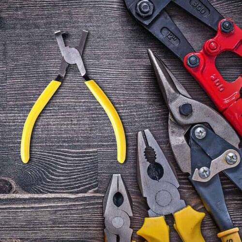 Durable Yellow Handle Tag Puncher Leather Strap Watch Band Belt Punching Tool 2mm Round Hole Punch Pliers Crafts Hand Tools