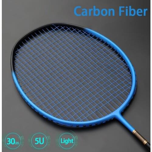 Professional Carbon Fiber Badminton Racket Ultra Light Rackets 5U 75-79g Raquette Speed Padel Light Weight With Bags Strings