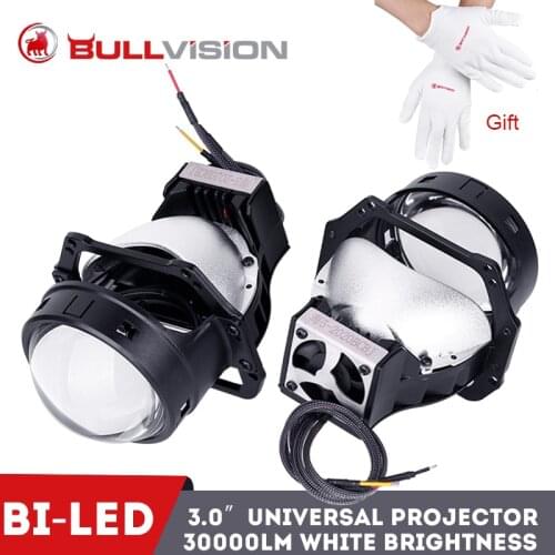 Bullvision 3" Bi LED projector lens headlight with Hella 3R 70W 6000K 30000LM Auto LED Projector Headlamp Car light Retrofit Kit