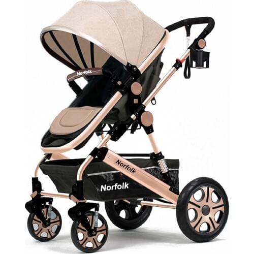 Norfolk Baby Voyage Comfort Air Luxury Two-Way Baby Stroller-Double Amörtisörlü