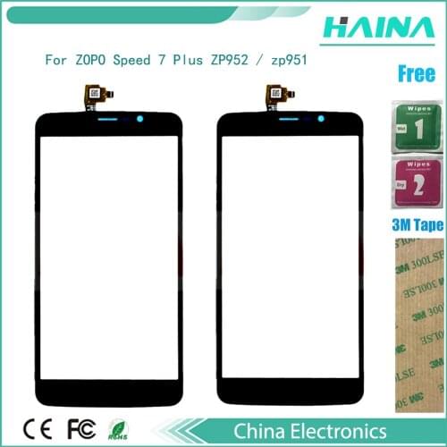 5.5 inch 3M Tape mobile phone Touch Screen Digitizer Panel Glass For ZOPO Speed 7 Plus ZP952 / zp951 Sensor Touchscreen