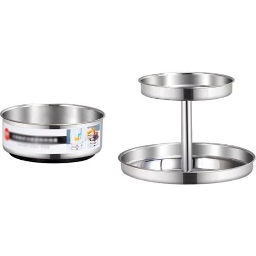 896A 1/2 Tier Lazy Susan Turntable Cabinet Organizer 360 Degree Rotating Spice Rack