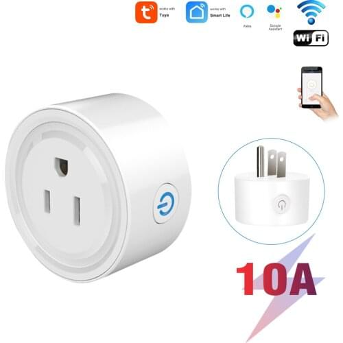 Tuya Zigbee WiFi US Smart Plug 10A Wireless Remote Voice Control Timer Socket Enchufe Inteligente wifi 10a Smart plug