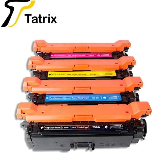 Tatrix Premium Compatible Laser Color Toner Cartridge CE250A CE251A CE252A CE253A 504A for HP CP3525X Printer