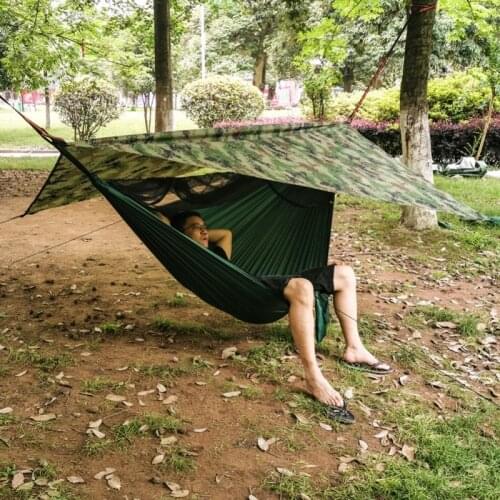 Awning Sun Shelter Beach Outdoor Camping Garden Sun Hammock Rain Fly Tarp Waterproof Awning Canopy Sunshade Tent Shade Y6