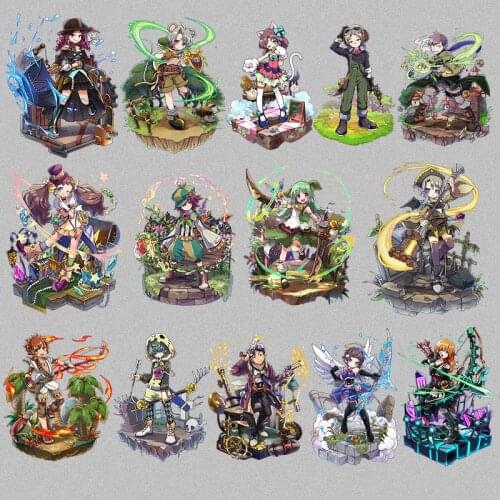 Game animation character Heat transfer Iron On Patches For Clothing DIY A-level Washable Thermo Strpis Sticker On Clothes Patch